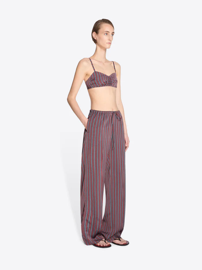 Elasticated viscose silk pants