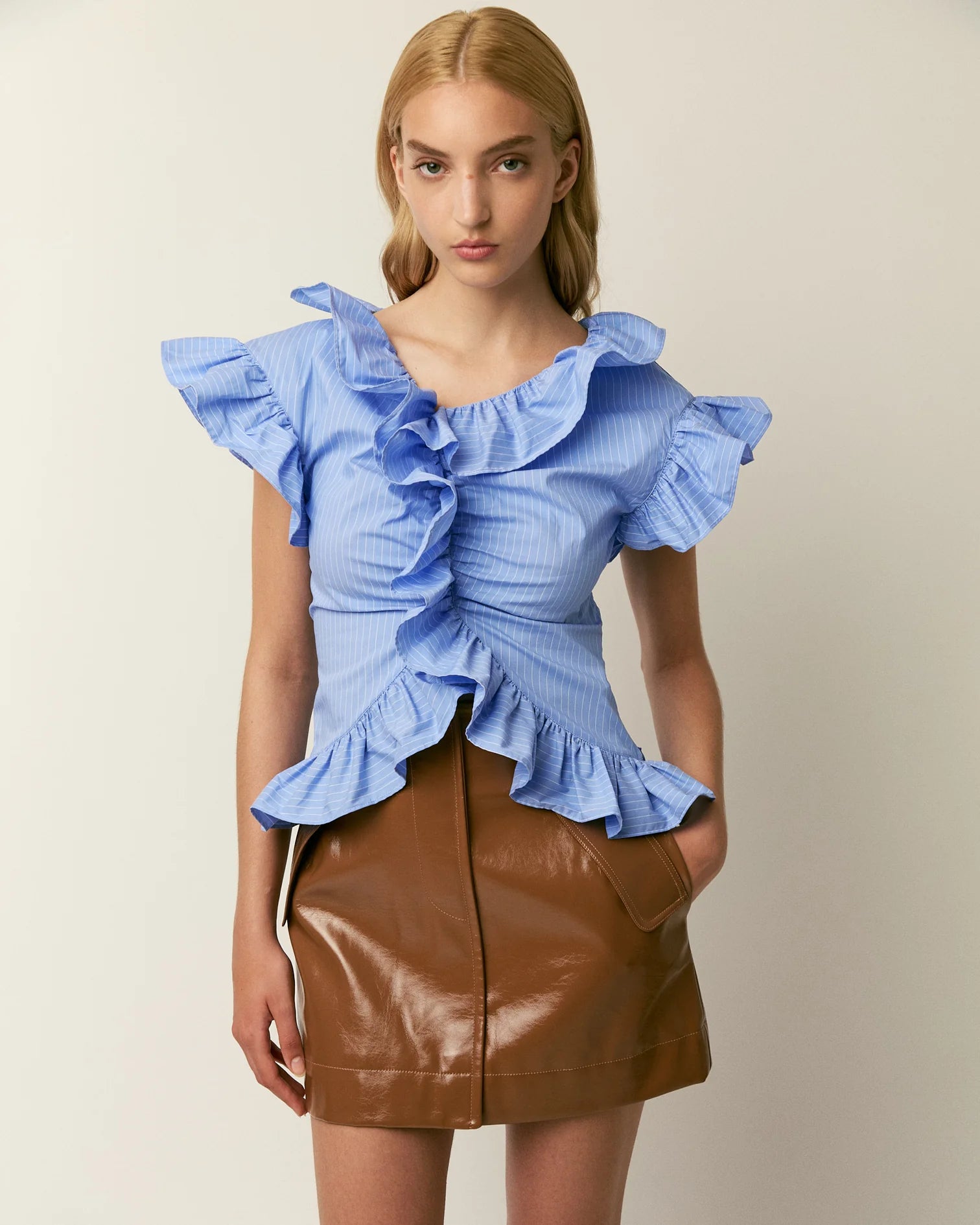 The Penelope top in cotton poplin