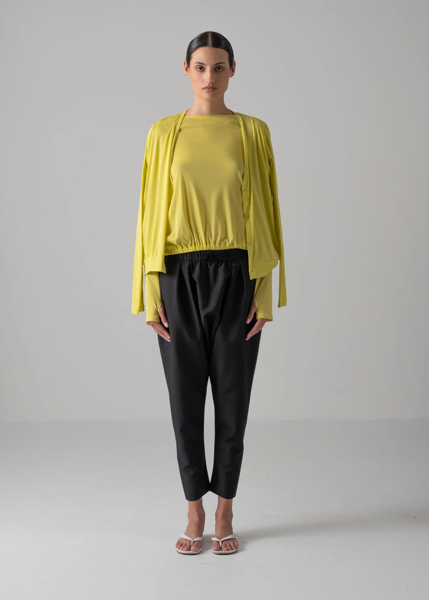 07 NADINE RAGLAN CARDIGAN / SUPER LIGHT COTTON JERSEY