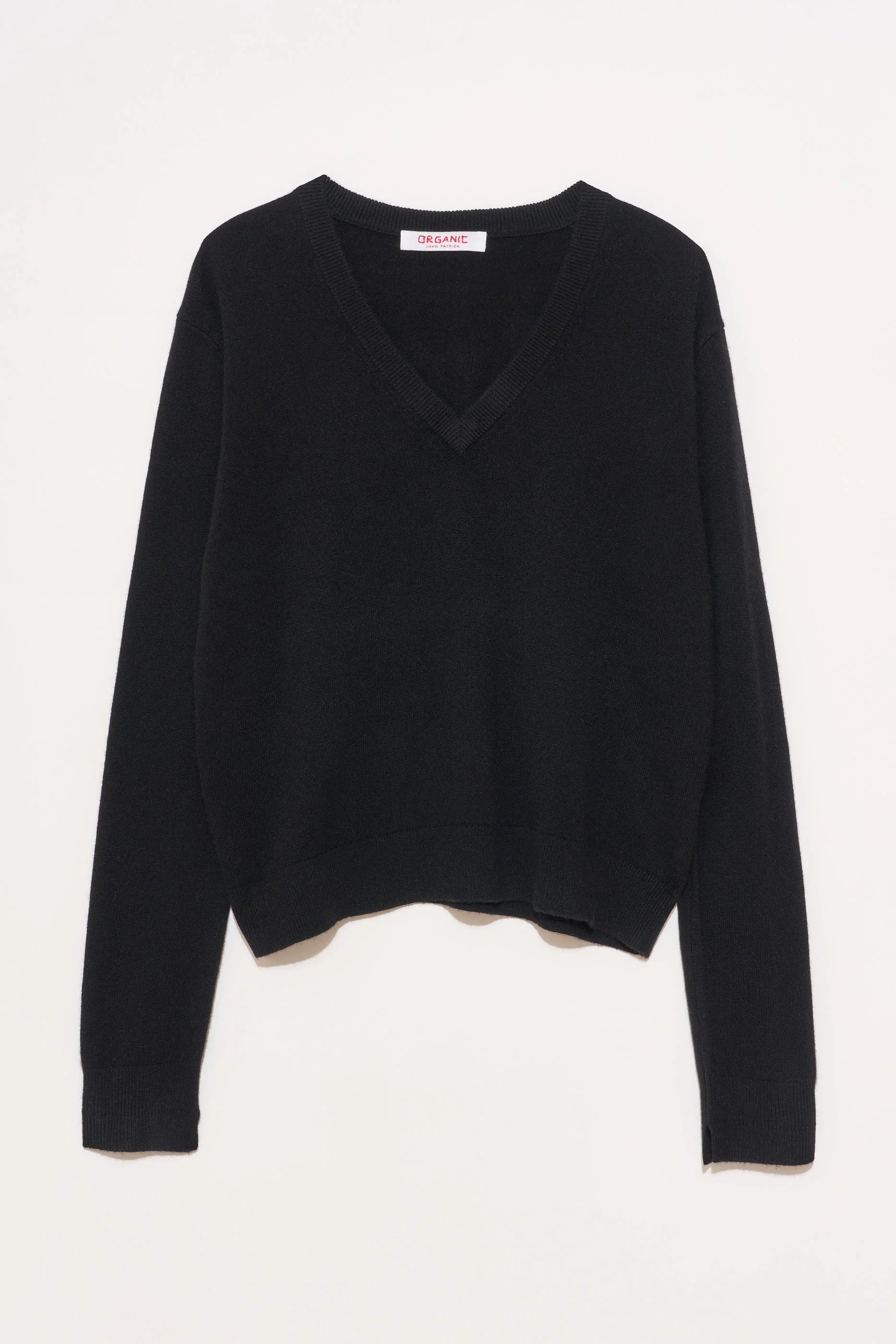 Betty V Neck in Cashmere in Black
