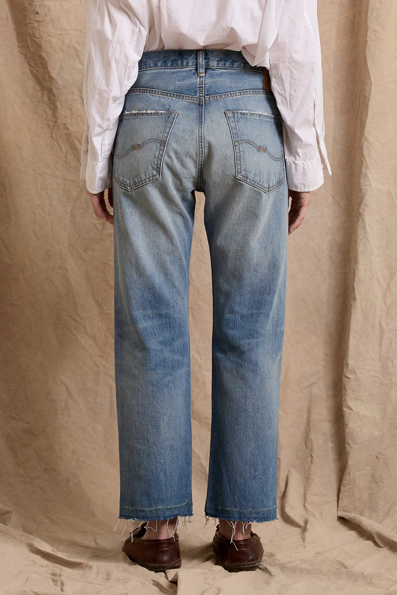 Lucy Boyfriend Jean - Alsen Indigo w/ Knee Patch