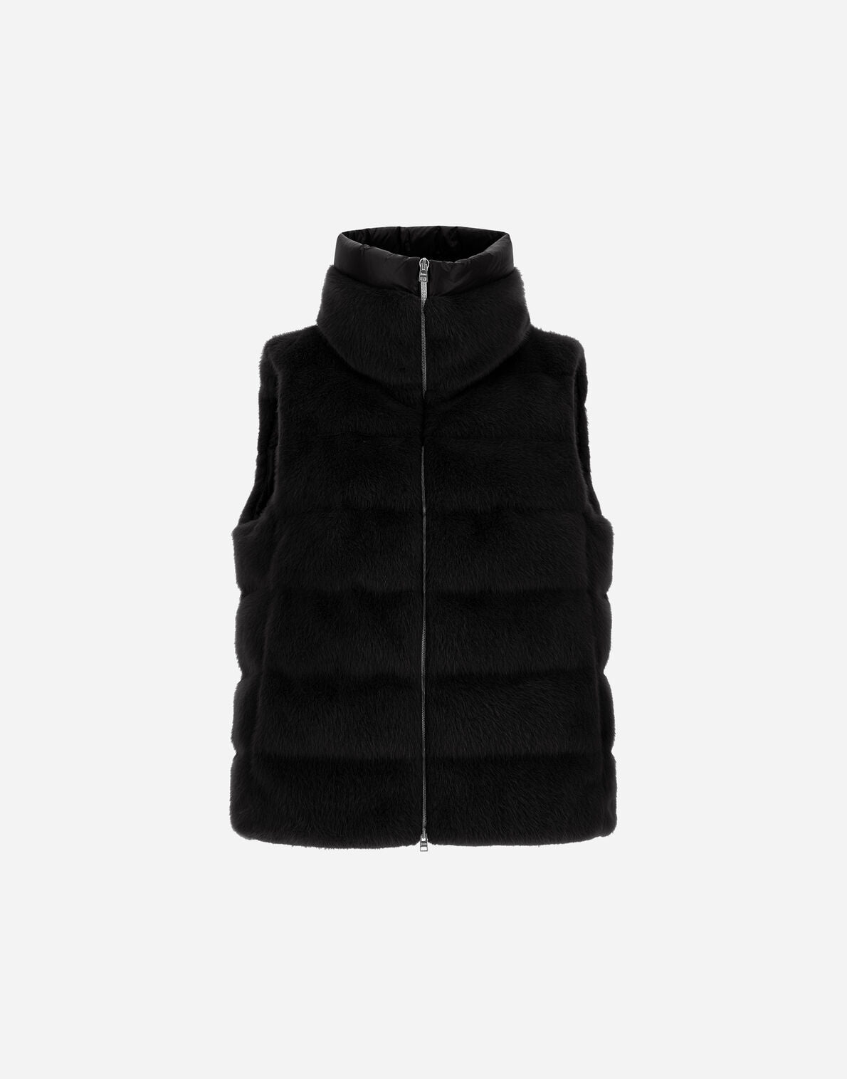 VEST IN LADY ALTERNATIVE FUR AND NYLON ULTRALIGHT