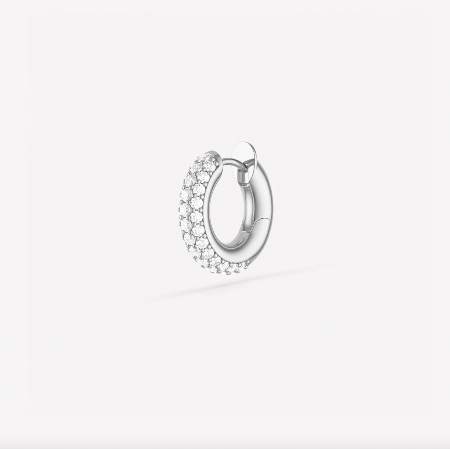 Macrohoop Pave in White Gold
